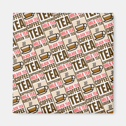 KAFFEE TEA PATTERN, Magnet (Vorne)