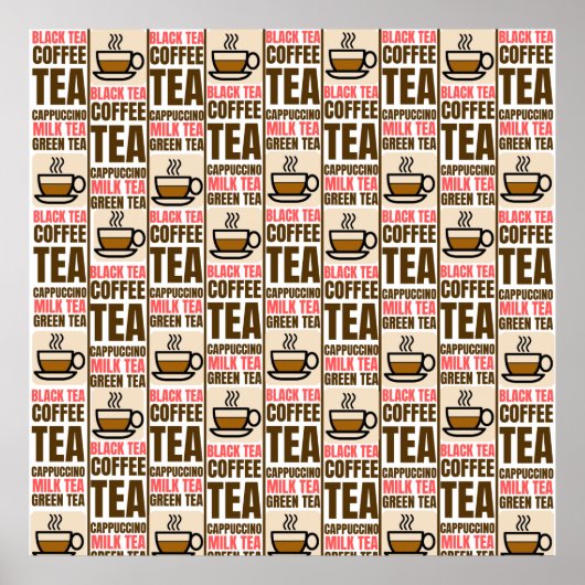 KAFFEE TEA PATTERN, POSTER (Vorne)