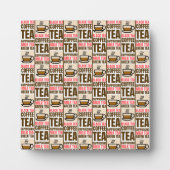 KAFFEE TEA PATTERN, Tabletop Plaque with Easel Fotoplatte (Vorderseite)