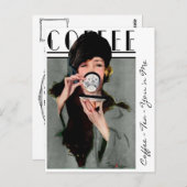 "KAFFEE TEA YOU 'N ME" VINTAG POSTKARTE (Vorne/Hinten)