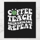 Kaffee Teach Shenanigans Wiederholen Disco Ball Le Weinetikett (Einzelnes Label)