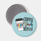 Kaffee, Teach, wiederholen Magnet (Vorderseite/Rückseite)