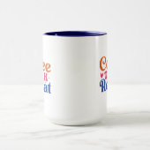 Kaffee Teach Wiederholung Wordart Tasse (Zentrum)