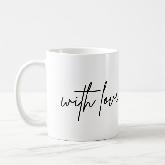 Kaffee Tee auf Wunsch mit Liebe Kaffeetasse (Links)