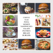 Kaffee Tee Café Menü Custom Business Foto Collage Fensteraufkleber (Blatt)