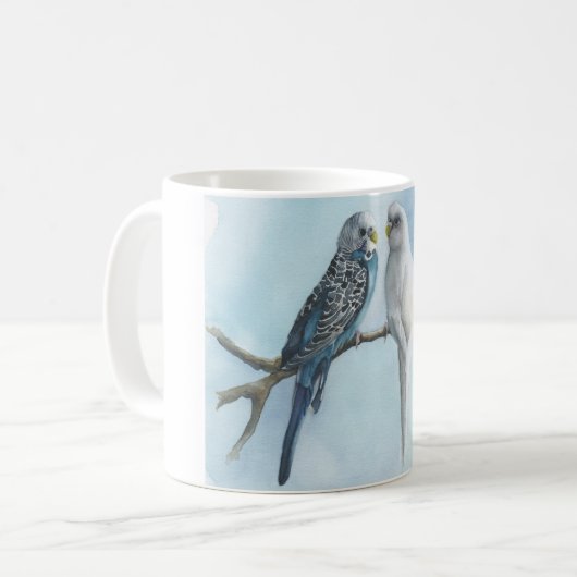 Kaffee Tee Hot Cocoa Tasse Parakeets Budgie Bird C (Vorderseite Links)