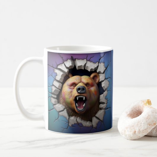 Kaffee, Tee, Kakao-Tasse im Grill Kaffeetasse (Mit Donut)