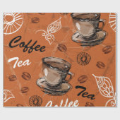 Kaffee Tee Lover Geschenkpapier (Flach)