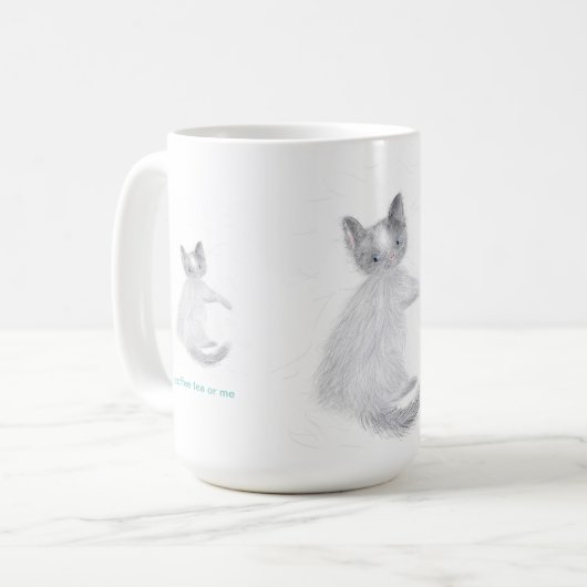 Kaffee Tee oder Me CAT - Klassische Tasse, 325 ml Kaffeetasse (Vorderseite Links)