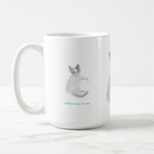 Kaffee Tee oder Me CAT - Klassische Tasse, 325 ml Kaffeetasse (Links)