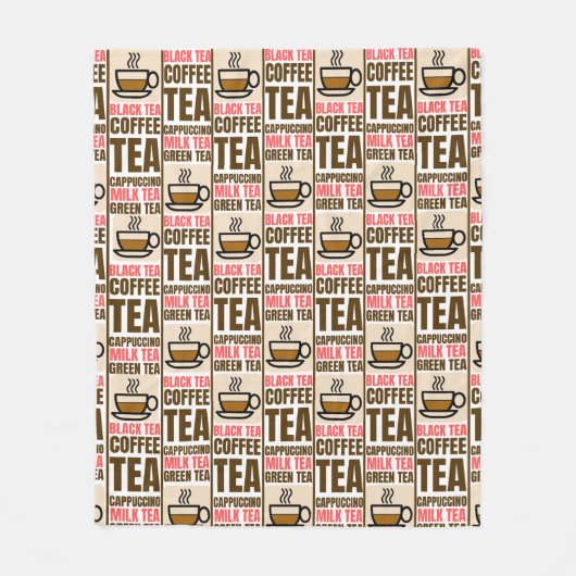 KAFFEE-TEE-PATTER, Fleece Blanket (Vorderseite)