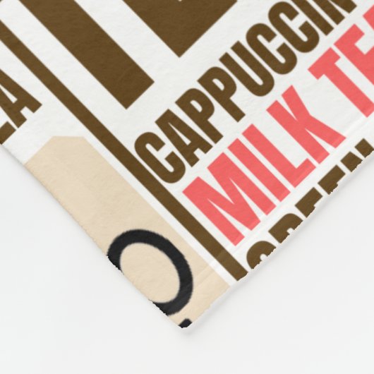 KAFFEE-TEE-PATTER, Fleece Blanket (Ecke)