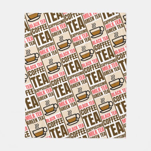 KAFFEE-TEE-PATTER, Fleece Blanket (Vorderseite)