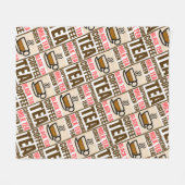 KAFFEE-TEE-PATTER, Fleece Blanket (Vorderseite (Horizontal))