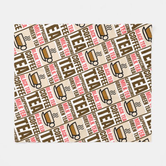 KAFFEE-TEE-PATTER, Fleece Blanket (Vorderseite (Horizontal))