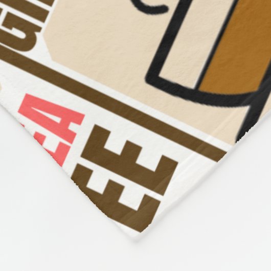 KAFFEE-TEE-PATTER, Fleece Blanket (Ecke)