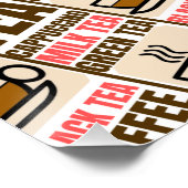 KAFFEE TEE-PATTER, Glossy Poster (Ecke)