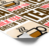 KAFFEE TEE-PATTER, Glossy Poster (Ecke)