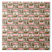 KAFFEE TEE-PATTER, Keramik Tile Fliese (Vorderseite)