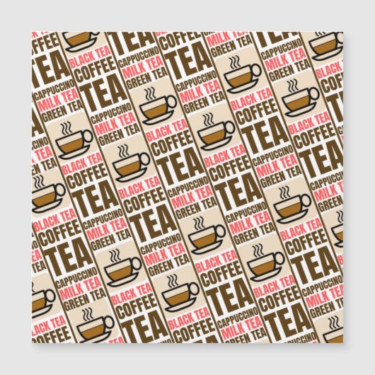 KAFFEE TEE-PATTER, Magnetkarte (Vorderseite)