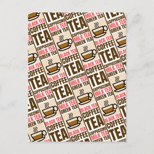 KAFFEE TEE-PATTER, Postkarte (Vorderseite)