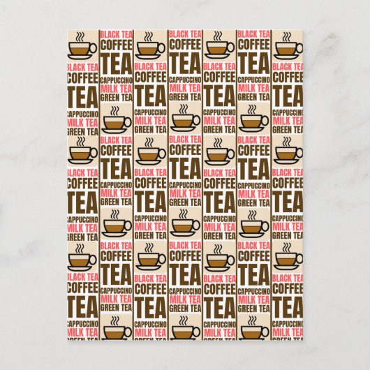 KAFFEE TEE-PATTER, Postkarte (Vorderseite)