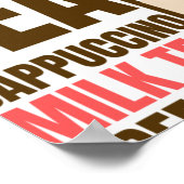 KAFFEE TEE-PATTER, Postkarte Poster (Ecke)