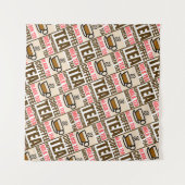 KAFFEE TEE-PATTER, Tapeten Wandteppich (Vorderseite (Horizontal))
