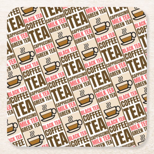 KAFFEE-TEE-PATTER, Untersetzer (Vorderseite)