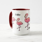 Kaffee Tee Pause rosa Flamingo Tasse (Vorderseite Links)