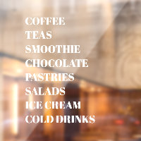 Kaffee Tee Salate Fenster Folien Transparent | Ess