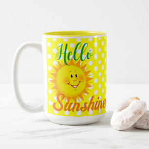 Kaffee Tee Tasse, Hallo Sunshine Sun Polk ein Punk Zweifarbige Tasse