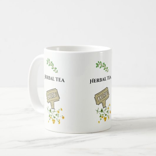 Kaffee/Tee-Tasse "Kräutertee" Kaffeetasse (Vorderseite Links)