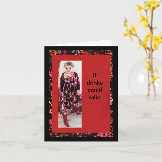 Kaffee, Tee, Tequila Humour Card Karte (Gelbe Blume)