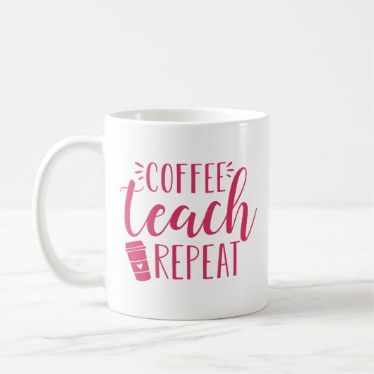 Kaffee, Tee, Wiederholung | Niedlicher Lehrer Kaffeetasse (Links)