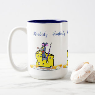 Kaffee-Teetassen, Maus Käse Zweifarbige Tasse
