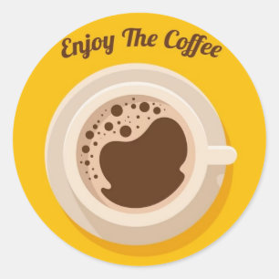 Kaffee-Teezubereitungsartikel Getränk Runder Aufkleber