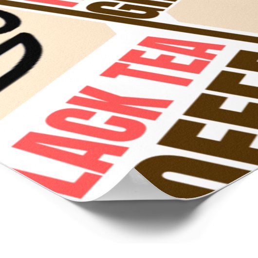 KAFFEE-TELEmuster Poster (Ecke)