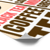 KAFFEE-TELEmuster Poster (Ecke)