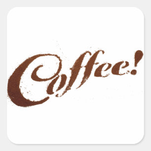 Kaffee-Teppiche - Aufkleber auf dem Platz
