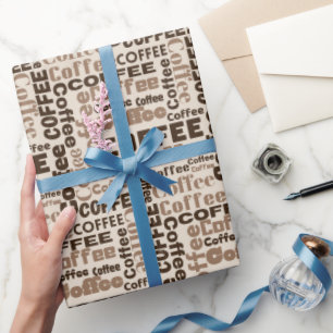 Kaffee-Text Geschenkpapier