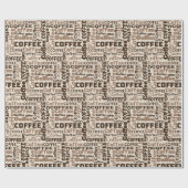 Kaffee-Text Geschenkpapier (Flach)