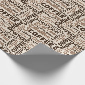 Kaffee-Text Geschenkpapier (Ecke)