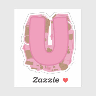 Kaffee Thema Buchstabe U Custom-Cut Vinyl Aufklebe Aufkleber