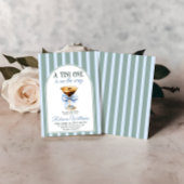 Kaffee Thema Espresso Martini Blue Bow Baby Dusche Einladung