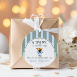 Kaffee Thema Espresso Martini Blue Bow Baby Dusche Geschenkanhänger