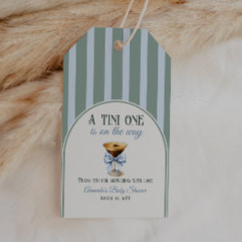 Kaffee Thema Espresso Martini Blue Bow Baby Dusche Geschenkanhänger