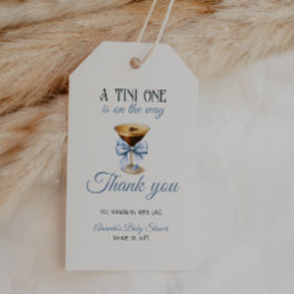 Kaffee Thema Espresso Martini Blue Bow Baby Dusche Geschenkanhänger