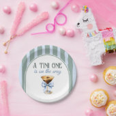 Kaffee Thema Espresso Martini Blue Bow Baby Dusche Pappteller (Party)