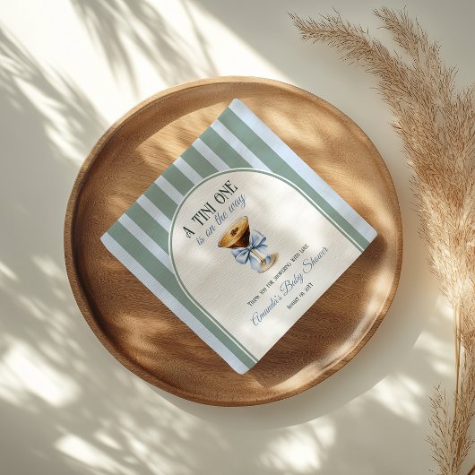 Kaffee Thema Espresso Martini Blue Bow Baby Dusche Serviette